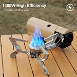 Topika Butane Gas Stove with foldable stand, 1400W Protable Camping stove