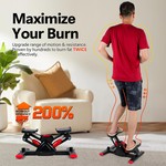 Topika Twist Stepper Machine with Resistance Bands, Mini Home Gym Stepper