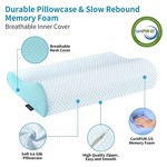 Topika - Memory Foam Pillows Cervical Neck Support for Spine Alignment
