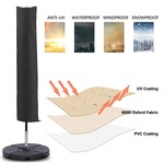TopikaHome - Patio Parasol Waterproof Cover for Outdoor Umbrella, 190x30cm