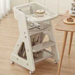 Topika Adjustable High Chair Baby Feeding Chair / Study Chair with Wheels