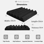 Topika - Self Adhesive Sound Proof Foam Panels for Walls - 50x50x5cm
