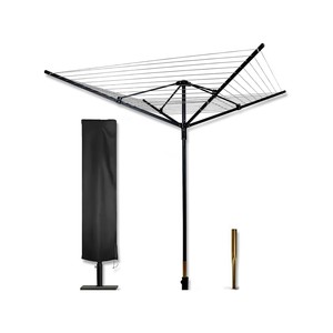 Topika Umbrella Clothesline Outdoor Drying Rack with Cover, 50m Line