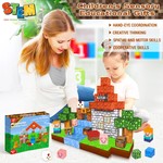 Topika 100 Pieces Magnetic Blocks, Magnetic Cubes, Magnetic Building