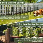 Topika Garden Animal Fence Barrier, No-Dig Metal Fence Panels 10pack