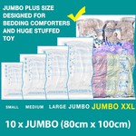TopikaHome 10 Vacuum Storage Bags, Space Saver Compression Pack Set, M/L/XL