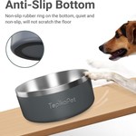 TopikaPet - Stainless Steel Dog Bowls with Non-Slip Silicone Base, 3 Colour