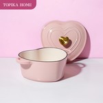Topika - Cast Iron Ceramic Pot Dutch Oven Pot with Lid for Cooking Cookware