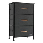 Topika - 3-Drawer Storage Cabinet, Steel Frame, Drawer Bedside End Table