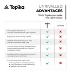 Topika - Shower Squeegee And Window Cleaner, Shower Cleaning Tool With Hook