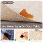 Topika - Placemats Set of 6, PU Table Mats, 43x30cm, Waterproof & Oil-Proof