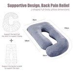 Topika Pregnancy Pillows for Sleeping U-Shaped Full Body Pillow with Cover