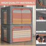Topika - Storage Boxes for Clothes,Foldable Closet Storage w/ Clear Window