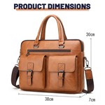Topika-Waterproof Leather Laptop Bag for Men - Computer Bag