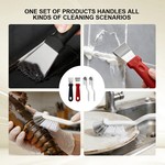 Topika Crevice Cleaning Brush Set For window, stove, Grout & Gaps, 17Pcs