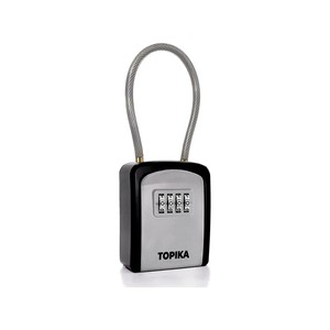 Topika-Key Lock Box with Code, Portable Key Holder&Lockbox for Keys Outside