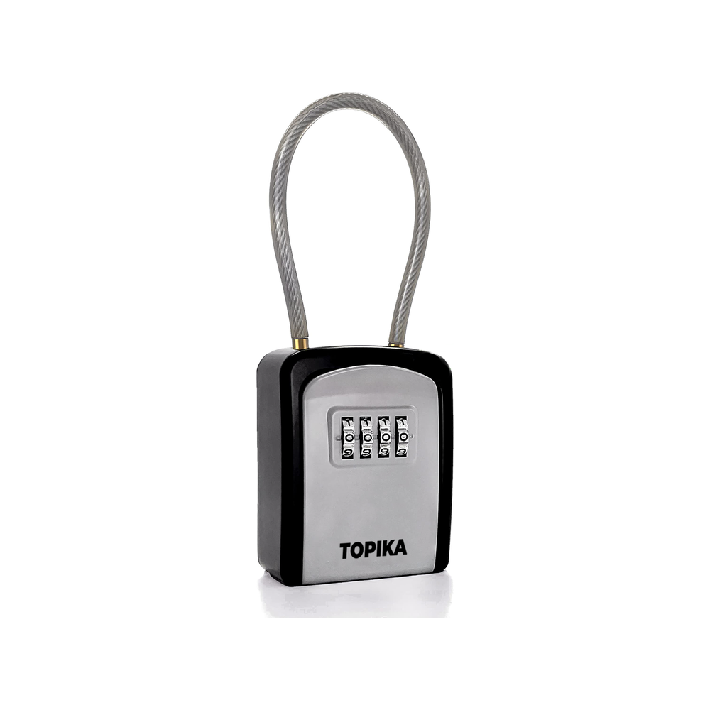 Topika-Key Lock Box with Code, Portable Key Holder&Lockbox for Keys Outside Topika-Key Lock Box with Code, Portable Key Holder&Lockbox for Keys Outside