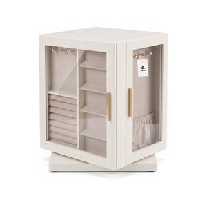 Topika 360 Rotating Jewellery Box, 5-Layer Makeup Organiser for Vanity