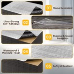 Topika - Car Sound Deadening Mat 28pcs 5mm Aluminium Bonnet Heat Shield