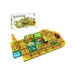 Topika Kids Magnetic Tile Track Set with Electric Vehicles and Tin Box