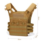 Topika Lightweight Tactical Plate Carrier Vest MOLLE Khaki Bulletproof Vest