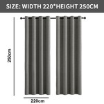 Topika 100% Blackout Linen Eyelet Curtain for Bedroom, Living Room 1/2 pack