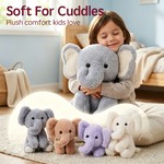 5-in-1 Plush Elephant Stuffed Animal Set, 4 Babies Tucked Inside