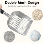 Topika Durable Stainless Steel Cat Litter Scoop with Long Handle