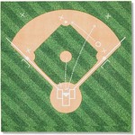 Topika-Baseball Party Plates Napkins Cup Set for Sports Theme Party Supply