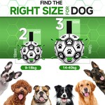 Topika Interactive Dog PU Soccer Ball Toy with Straps, Indoor & Outdoor