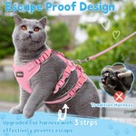 TopikaPet - Adjustable Cat Harness and Leash Set for Walking, Anti-Escape