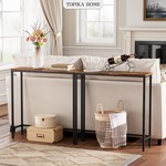 Topika Narrow Console Table 75×24×75cm, Compact Entryway & Side Table