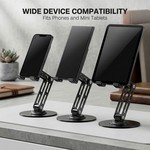 Topika Foldable Phone Stand, Flexible Adjustable Arms, Non-slip Pads