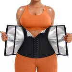 Topika Women's Sweat Waist Trainer with Zip, Double-Layer Workout Belt