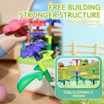 Topika Flower Garden Building Blocks 117pcs Pretend Play Set, STEM Toy