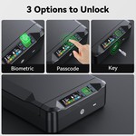 Topika - Gun Lock Box Mini Safe, Biometric Fingerprint & Keypad Pistol Safe