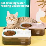 Topika 2in1 Pet/Cat/Dog Large Capacity Food Feeder and Water Dispenser
