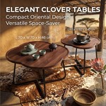 Topika - Clover Nesting Coffee Table Set Modern Lounge Tables 2 Finish