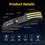 Topika - Headlamp Rechargeable 2 Pcs, Head Lights, Runners Head Light