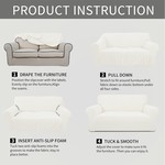 Topika Elastic Closure Couch Covers with Pillowcase & Foam Sticks