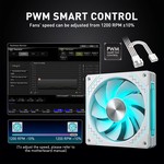 Topika - Cooling Fans For PC 120mm ARGB Reverse Blade CPU Cooler Fans 5pcs