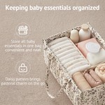 Topika Diaper Caddy Organizer Floral Baby Storage Basket with Handles