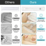 TopikaHome-8Pcs Clear Drawer Divider Organizer,Expandable Drawer Organisers