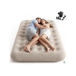 Topika - Flocked Air Bed For Camping, Outdoor Air Mattress & Electric Pump