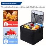 TopikaAuto 90L Car Trunk Organiser with Cooler Box Insulated Storage Bag