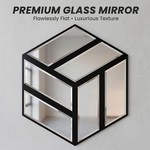 Topika - 9-Piece Glass Mirror Wall Decor, Hexagon DIY Mirror Tiles for Home