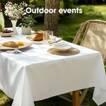 Topika 10pcs Rectangle Table Cloth Disposable White Tablecloth for party