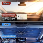 Topika Car Windshield Sun Shade Foldable Umbrella 3 Sizes with Storage Bag