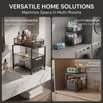 Topika Under Sink Organizer With Adjustable Height & Pull-Out Storage