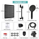 Topika Rain Shower Head with Handheld Spray, Shower Heads Combo